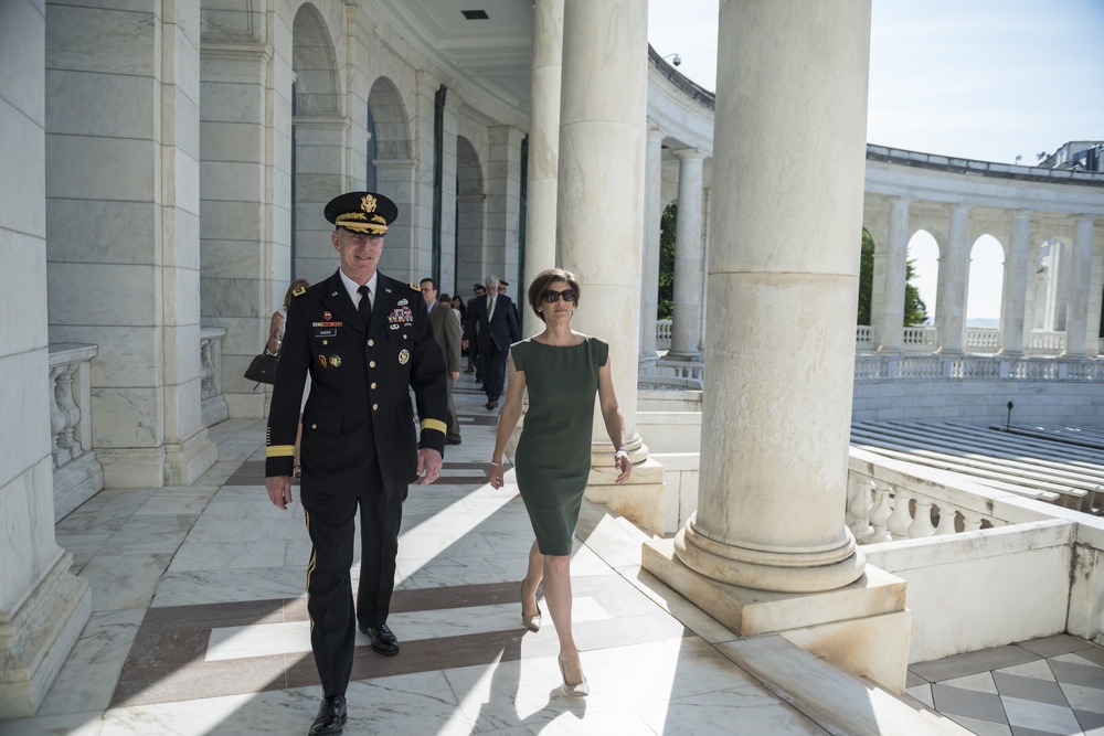 Gerald O'Keefe, Administrative Assistant to the Secretary of the Army, and Lt. Gen. Gary Cheek, Director of the Army Staff, Participate in Individual Army Full Honors Wreath-Layings at the Tomb of the Unknown Soldier