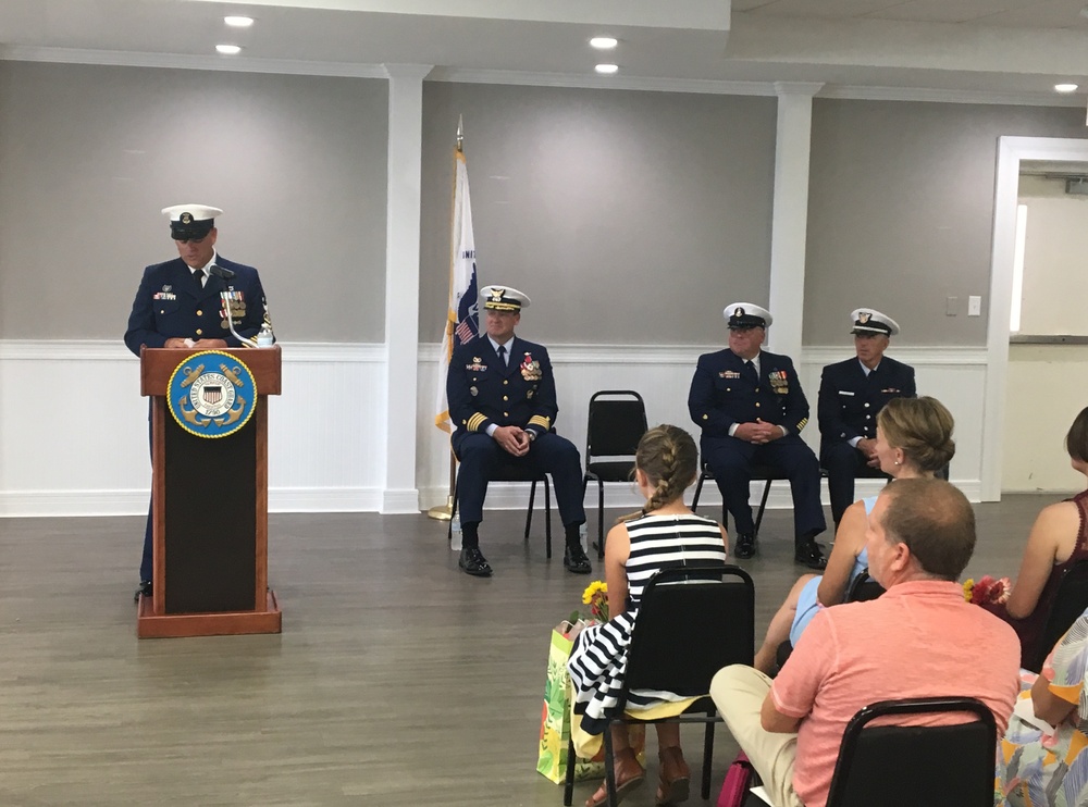 Coast Guard Station Hatteras Inlet crew holds change-of-command ceremony in Hatteras, NC