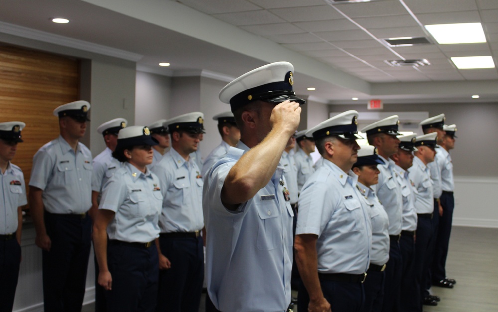 Coast Guard Station Hatteras Inlet crew holds change-of-command ceremony in Hatteras, NC