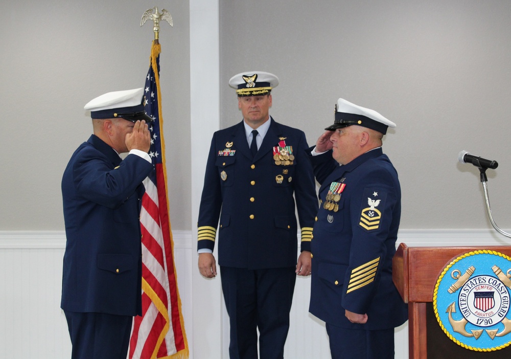 Coast Guard Station Hatteras Inlet crew holds change-of-command ceremony in Hatteras, NC