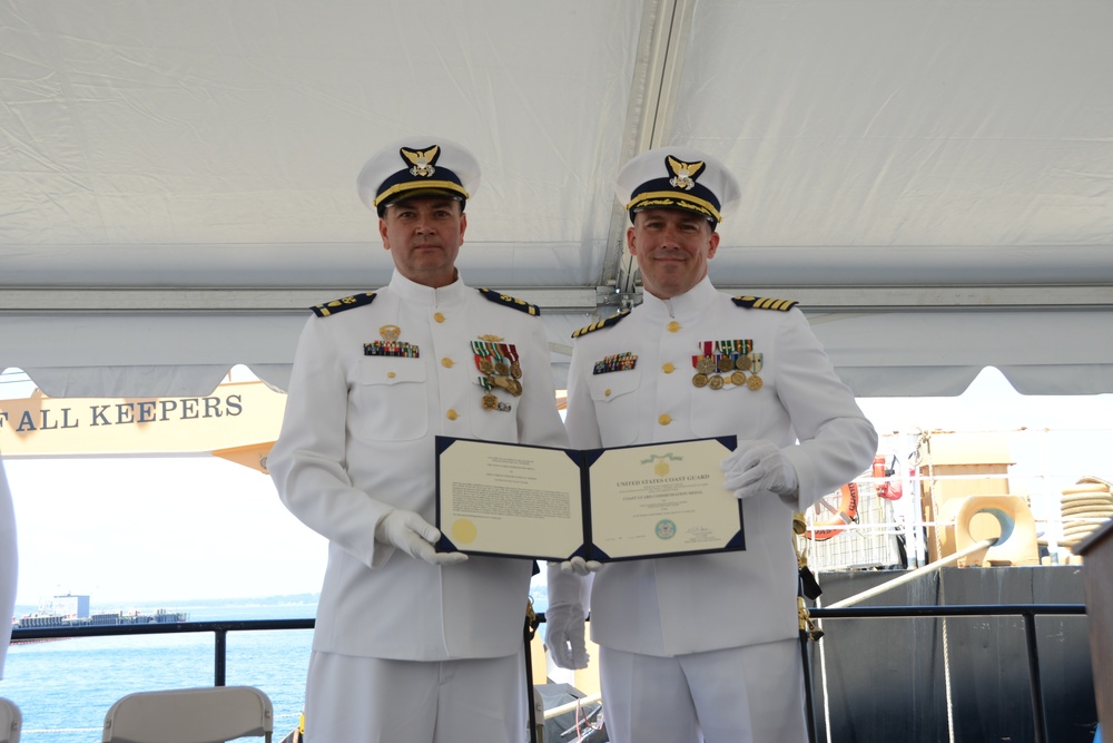 Coast Guard Cutter Ida Lewis Conducts Change-of-Command Ceremony