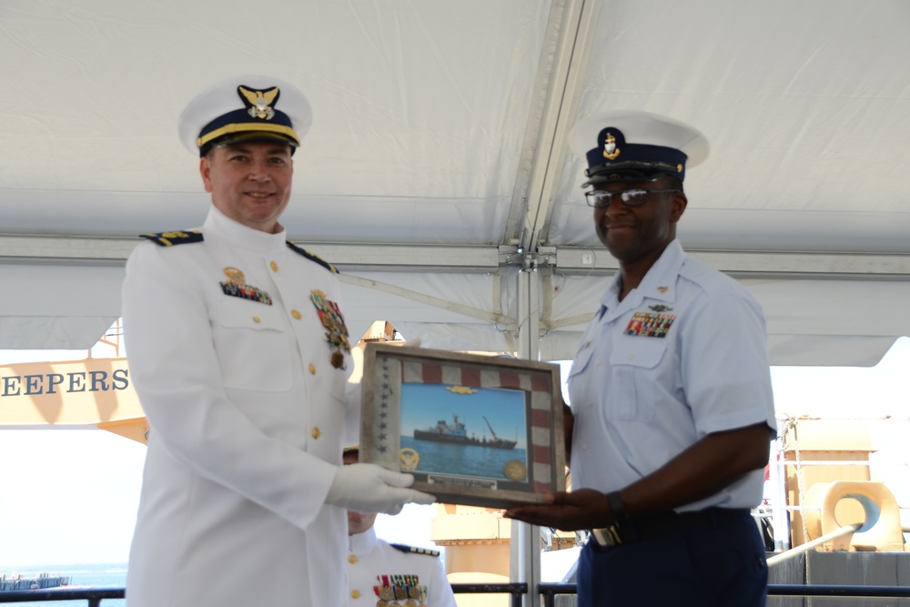 Coast Guard Cutter Ida Lewis Conducts Change-of-Command Ceremony