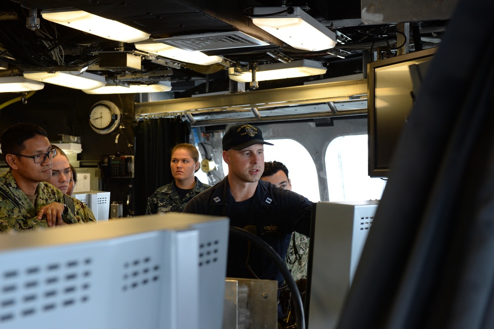 Information Warfare Reservists Expand Horizons on Navy’s Newest Ship Platform
