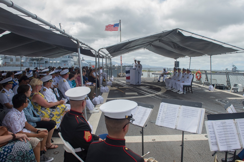 DESRON 31 Holds Change of Command on USS William P. Lawrence