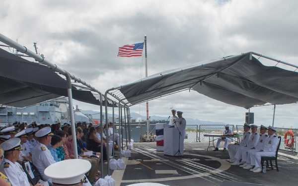 DESRON 31 Holds Change of Command on USS William P. Lawrence