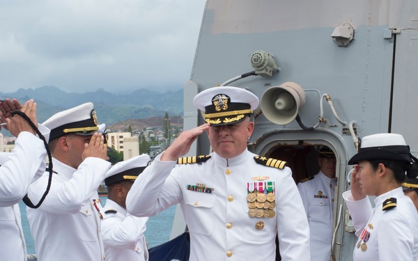 DESRON 31 Holds Change of Command on USS William P. Lawrence