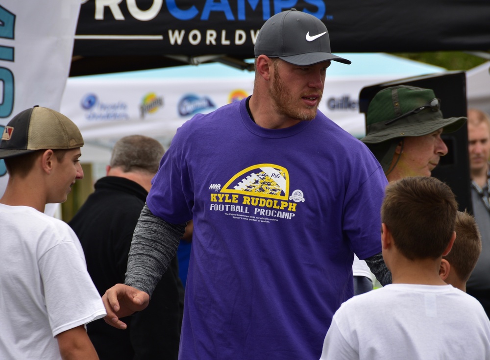 Youths attend Kyle Rudolph Football ProCamp