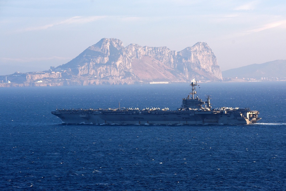 Truman transits Strait of Gibraltar