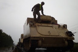 1st Cavalry Soldiers Conduct Rail Load Operations