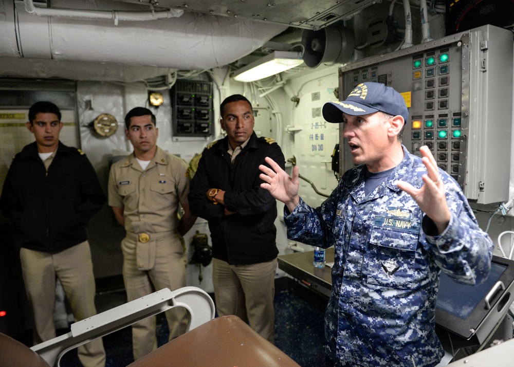 Mexican Naval Officers Tour USS Boxer during RIMPAC