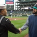 Everett Sailor throws first pitch at Mariner's game
