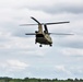 Chinook helicopter, crew supports Fort McCoy sling-load training