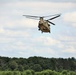 Chinook helicopter, crew supports Fort McCoy sling-load training