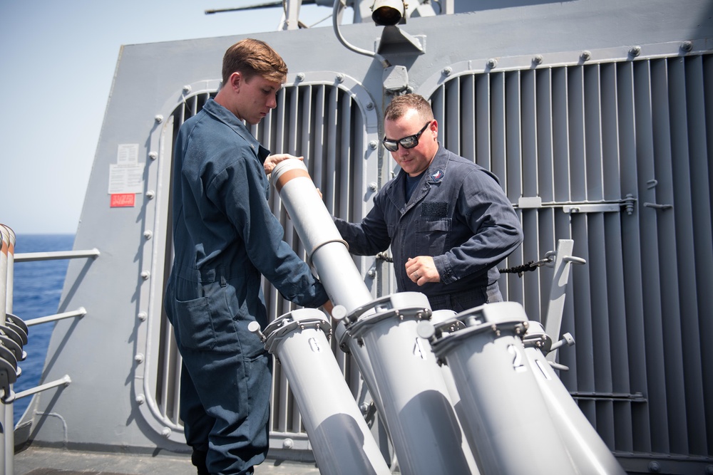 USS Jason Dunham (DDG 109) Uploads Chaff