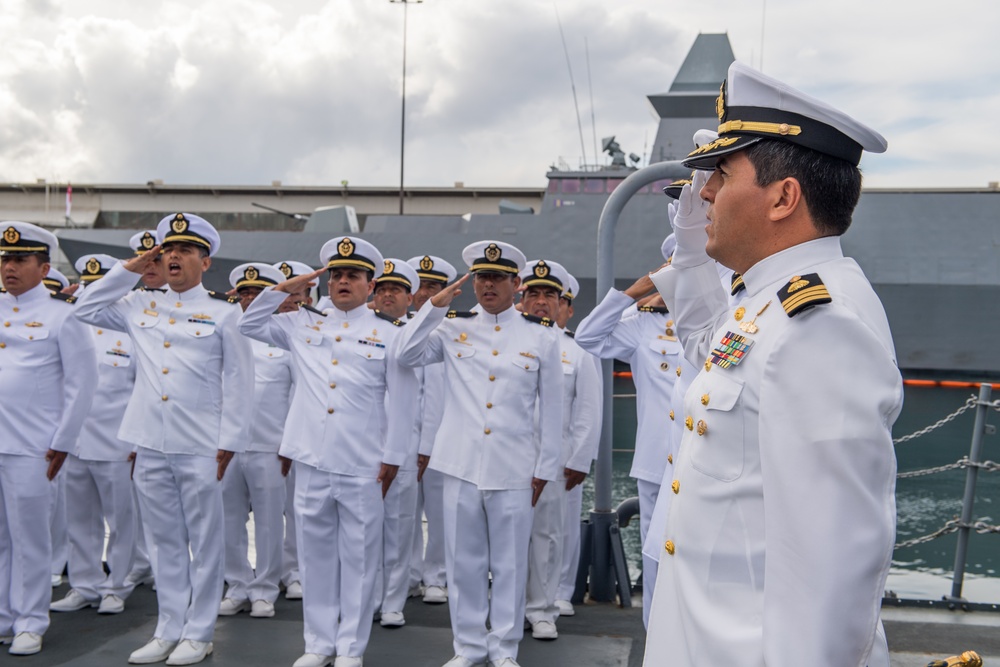 BAP Ferré (PM 211) Conducts Change of Command During Rim of the Pacific (RIMPAC) Exercise