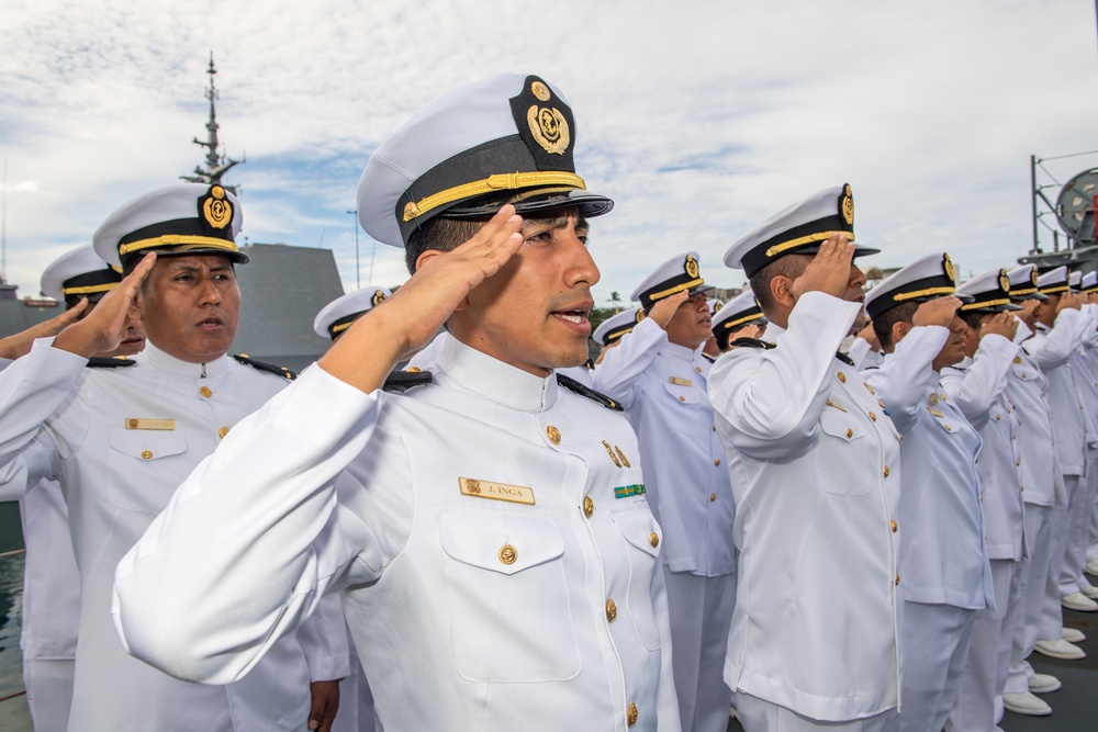 BAP Ferré (PM 211) Conducts Change of Command During Rim of the Pacific (RIMPAC) Exercise