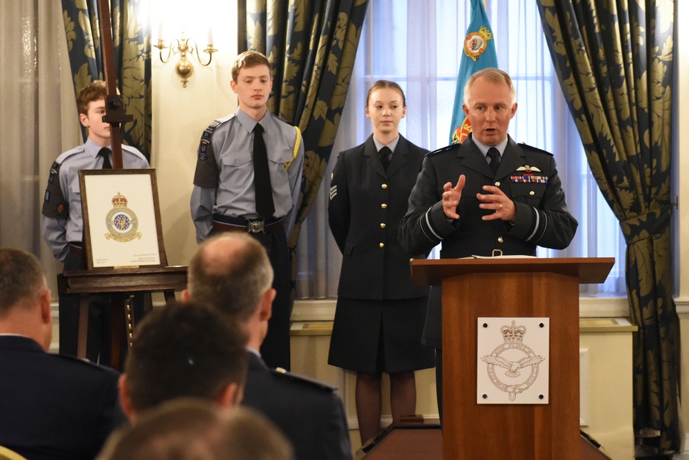 RAF Eagle squadrons presented badges in London