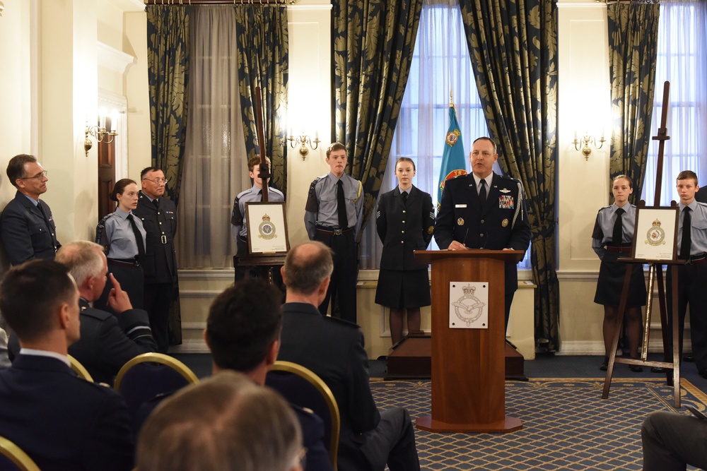 RAF Eagle squadrons presented badges in London