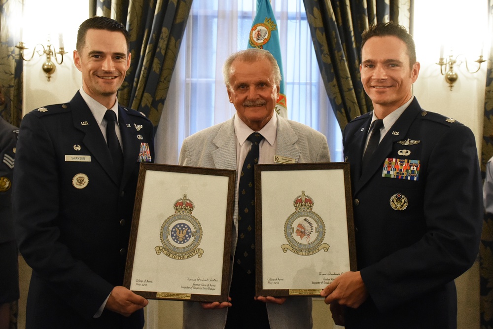 RAF Eagle squadrons presented badges in London