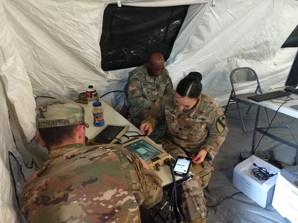 91st BEB Soldiers hone TOC set-up skills