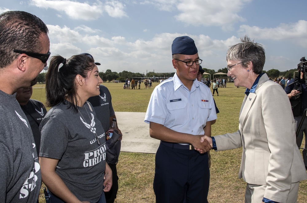 Secretary of the Air Force Heather Wilson visits JBSA