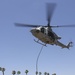 Fast rope ready: HMLA-369 supports ground