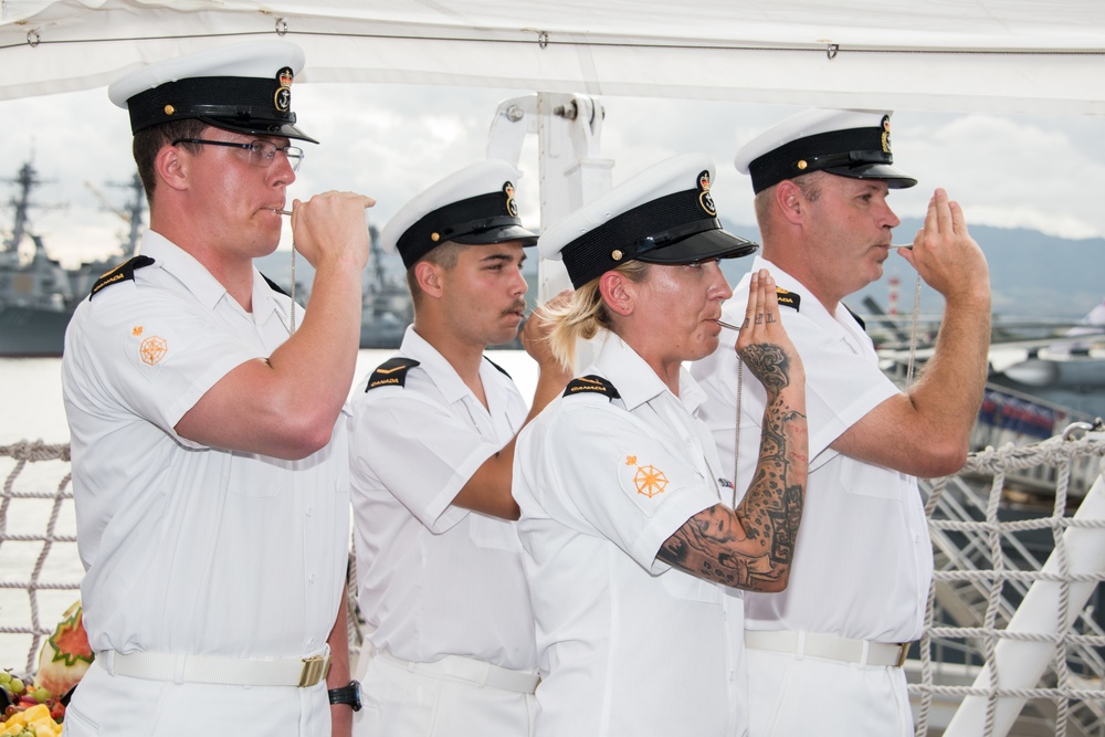 Canada Day reception in HMCS Vancouver and Ottawa in Pearl Harbor during RIMPAC 2018.