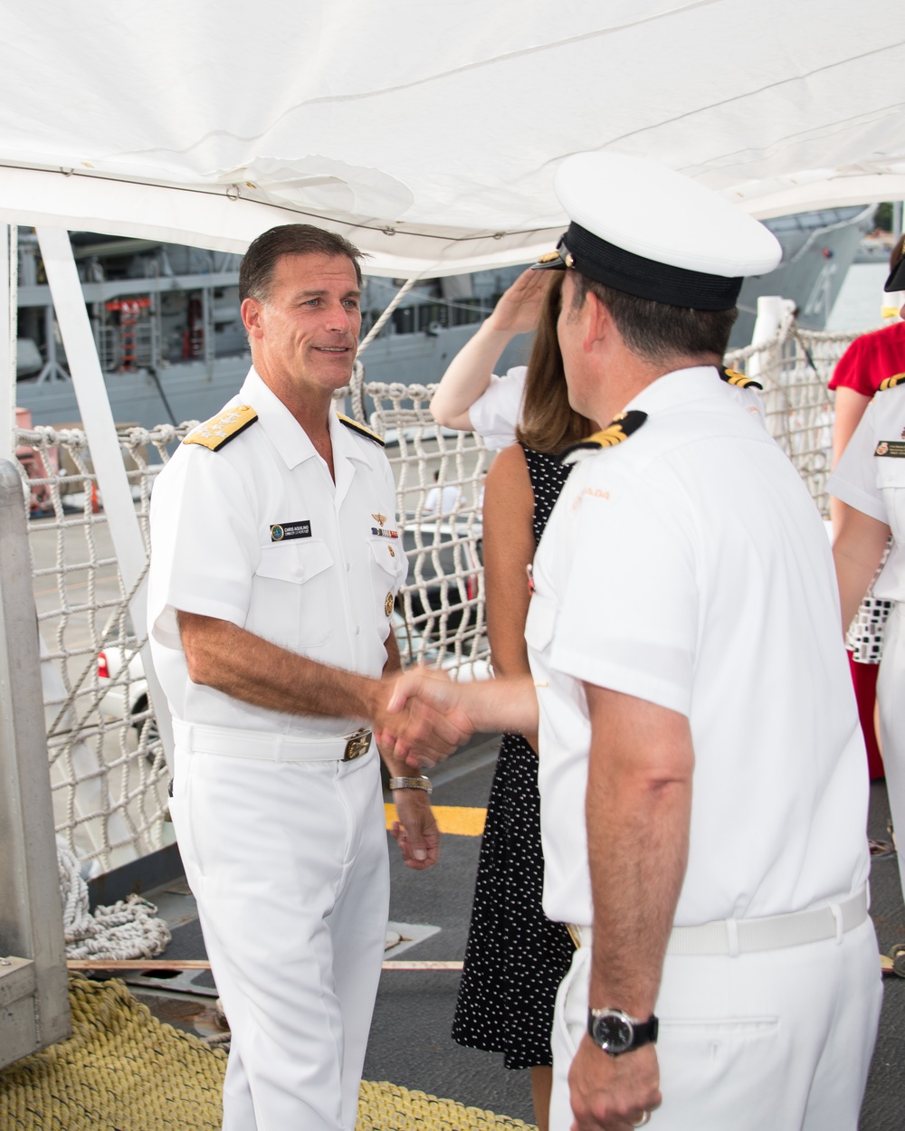 Canada Day reception in HMCS Vancouver and Ottawa in Pearl Harbor during RIMPAC 2018.