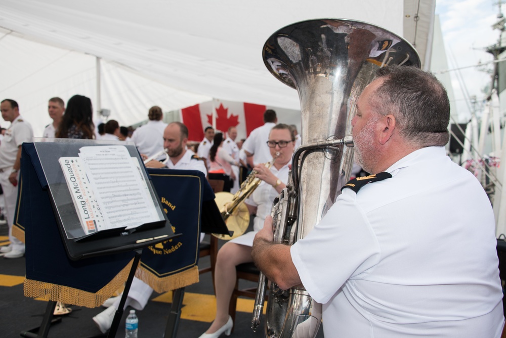 Canada Day reception in HMCS Vancouver and Ottawa in Pearl Harbor during RIMPAC 2018.
