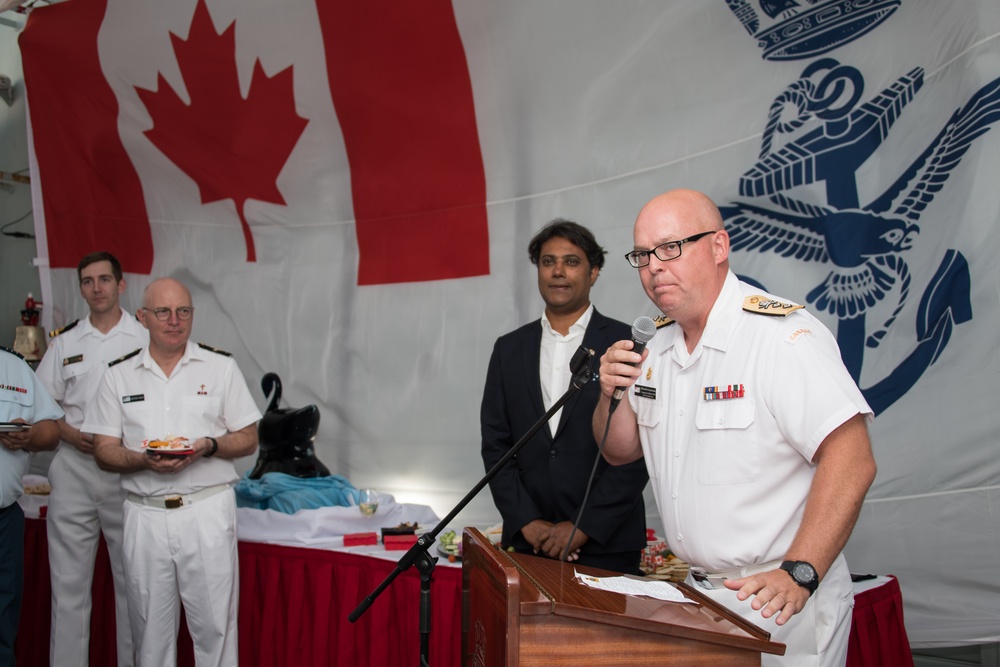Canada Day reception in HMCS Vancouver and Ottawa in Pearl Harbor during RIMPAC 2018.