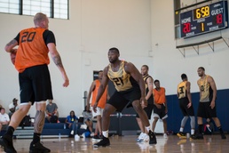 USS Preble plays USS Carl Vinson during RIMPAC 2018 Basketball Tournament Finals