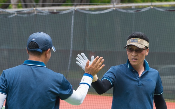 Sailors assigned to INS Sahyadri and ROKS Yulgok Yi compete in Tennis Tournament