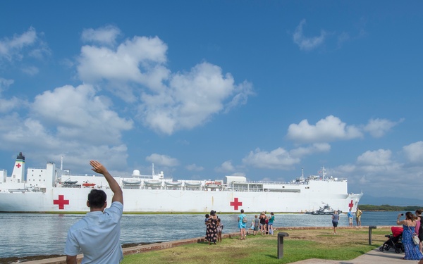 USNS Mercy arrives at Joint Base Pearl Harbor-Hickam for RIMPAC 2018