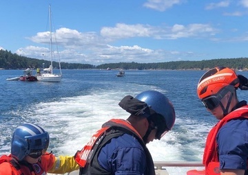 Station Bellingham medically evacuates an injured woman off sailing vessel