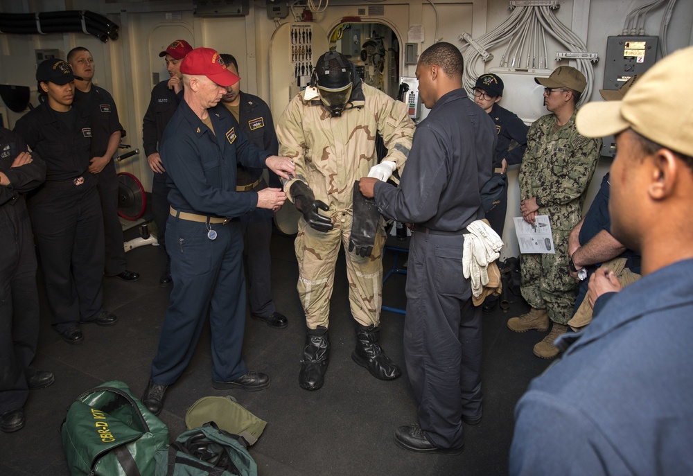 CBR training exercise held aboard USS Bonhomme Richard (LHD 6)