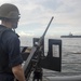 USS Antietam (CG 54) Sailor stands watch underway