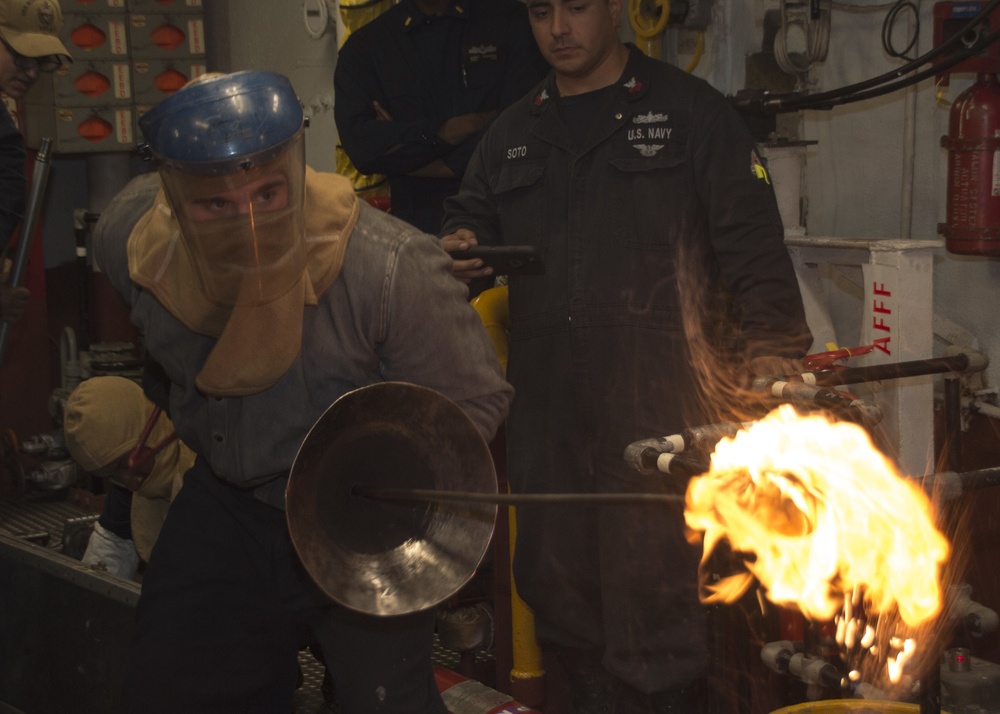 USS Bonhomme Richard Lights-off Boiler