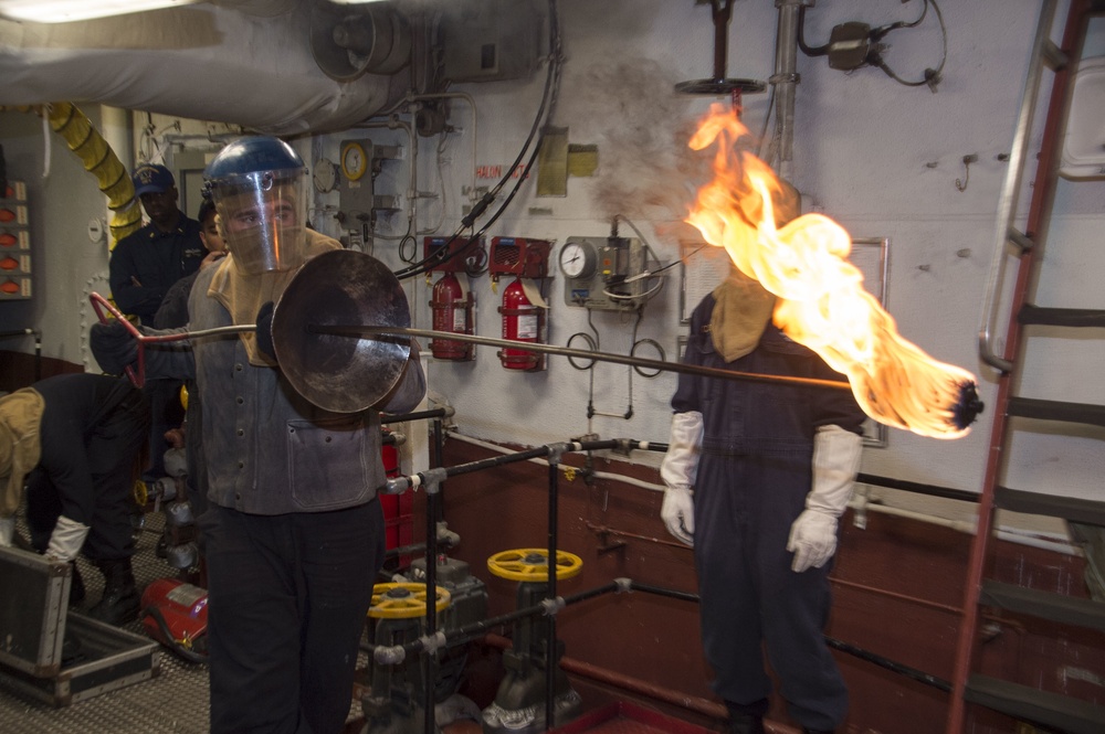 USS Bonhomme Richard Lights-off Boiler