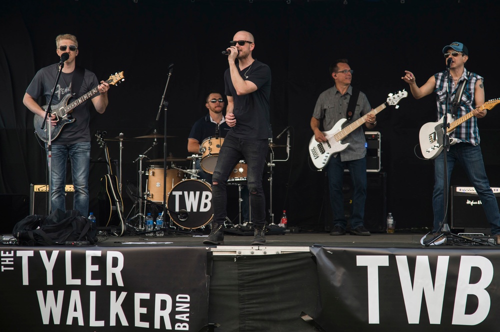 The Tyler Walker Band performs at Buckley AFB