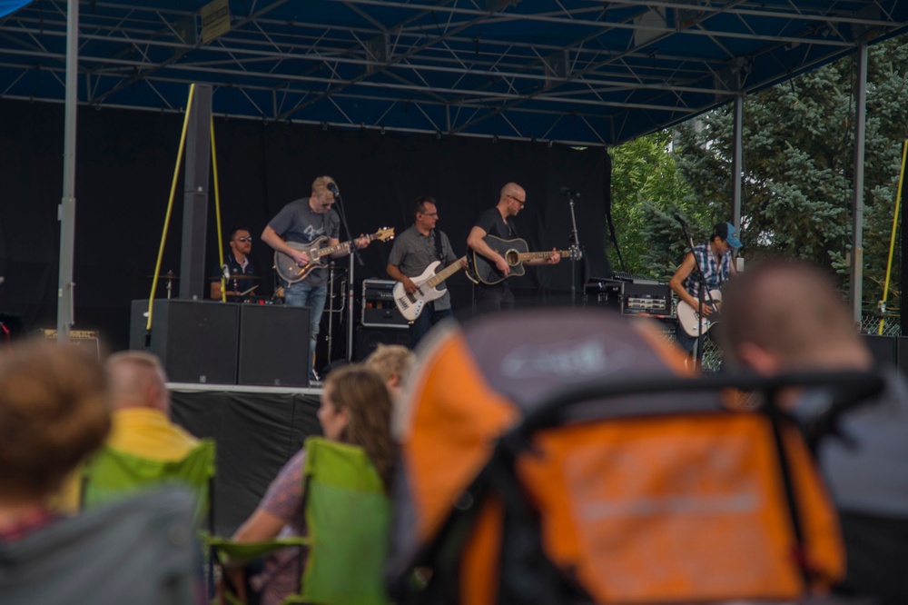 The Tyler Walker Band performs at Buckley AFB