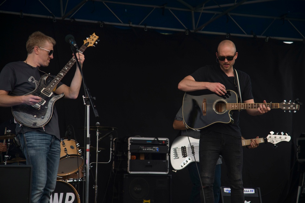 The Tyler Walker Band performs at Buckley AFB