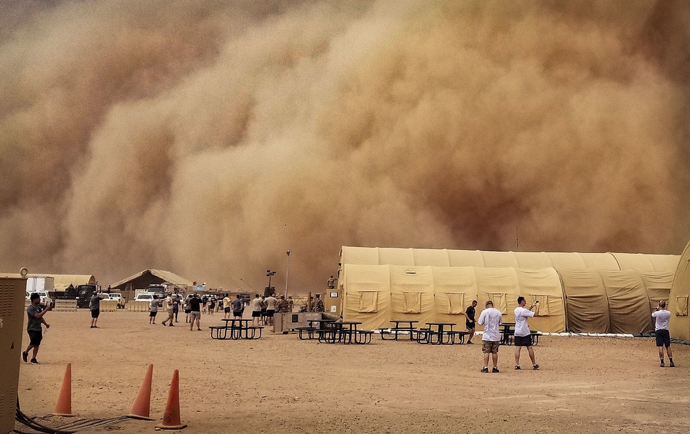 U.S. Air Force weather team preps for sand storms at Nigerien Air Base 201