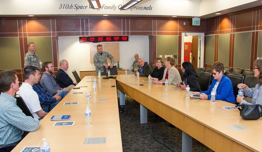 302nd AW Partners in Leadership visit America’s only Reserve space wing