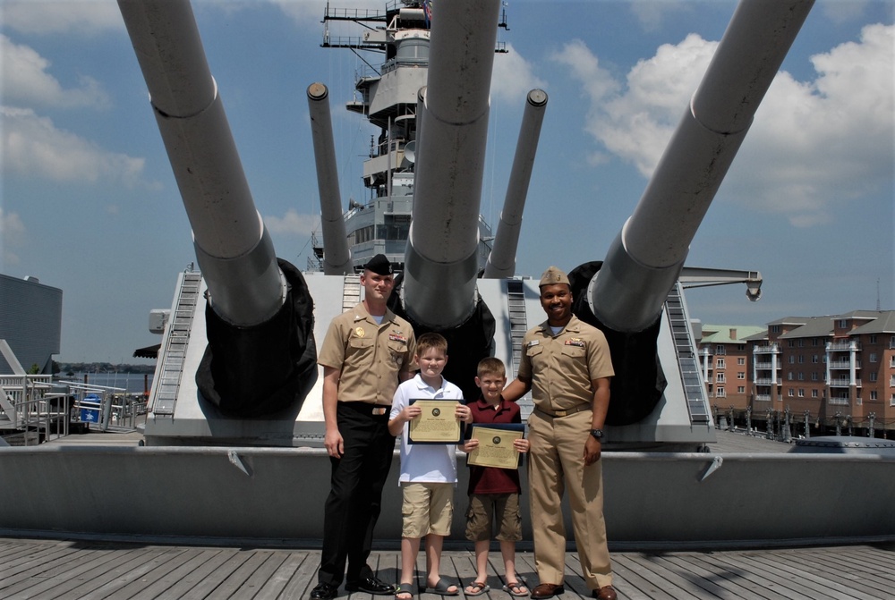 Re-Enlistment aboard the USS Wisconsin