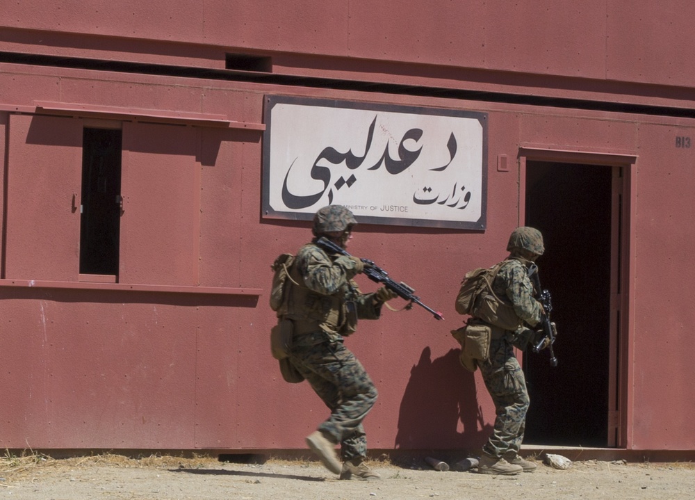 RIMPAC participants clear targets in combat town