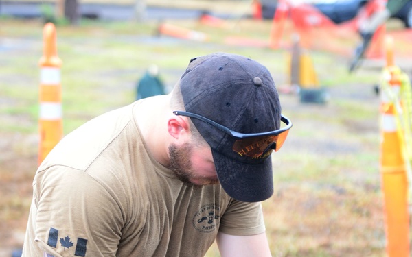 A Canadian Explosive Ordnance Disposal technician demonstrates X-Ray technology as part of a RIMPAC EOD exercise