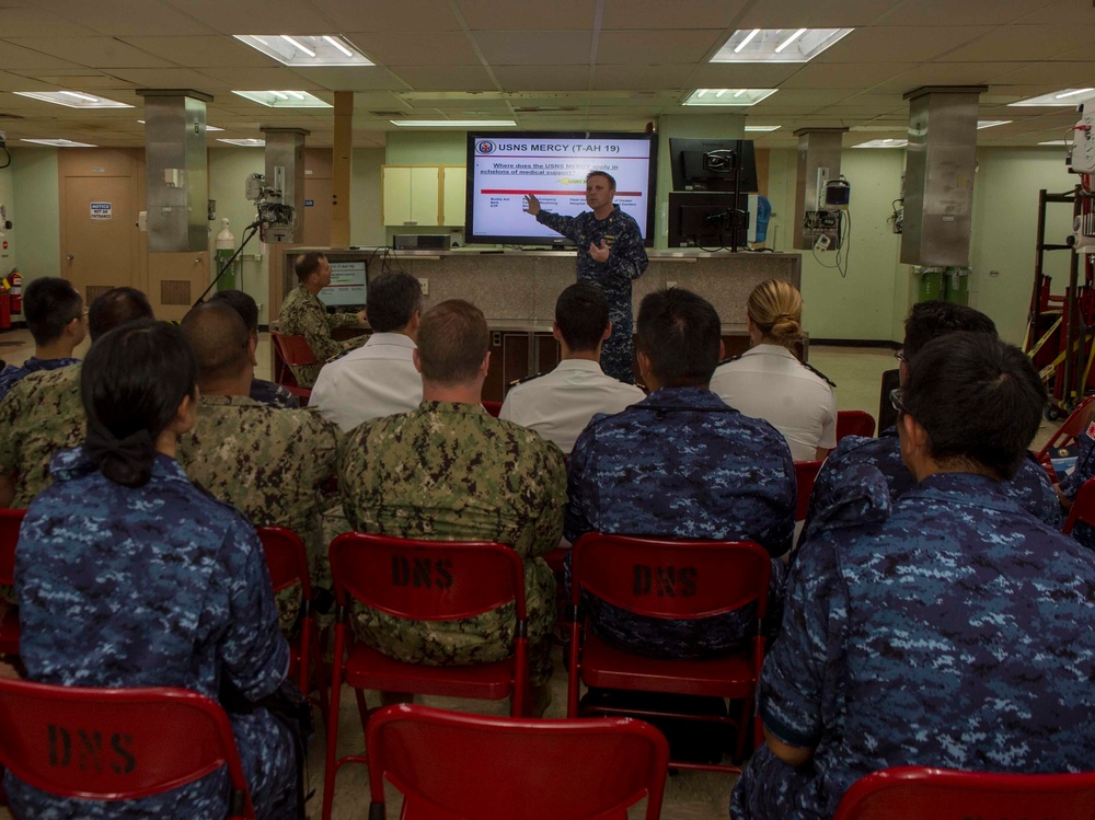 Partner Nations attend Shipboard Surgical SMEE aboard USNS Mercy in support of RIMPAC 2018