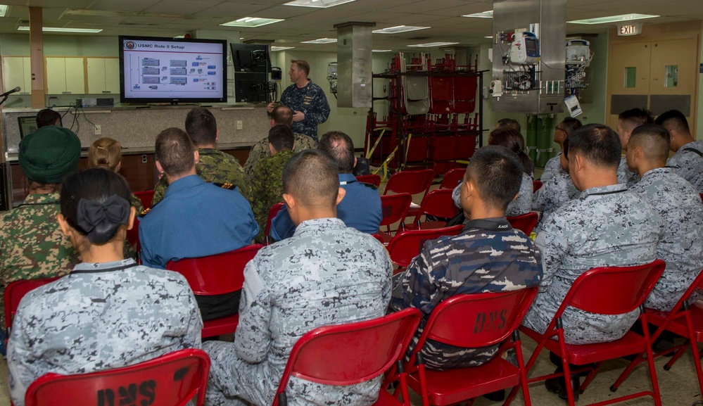 Partner Nations attend Shipboard Surgical SMEE aboard USNS Mercy in support of RIMPAC 2018