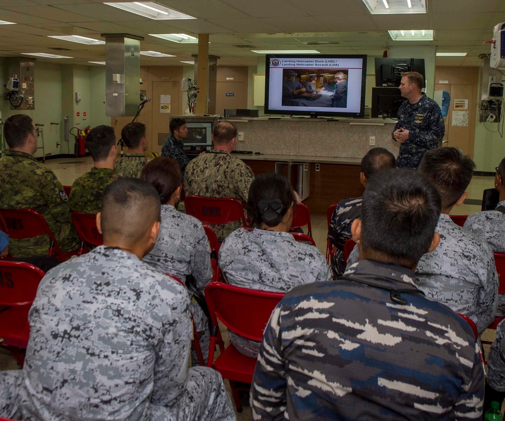 Partner Nations attend Shipboard Surgical SMEE aboard USNS Mercy in support of RIMPAC 2018