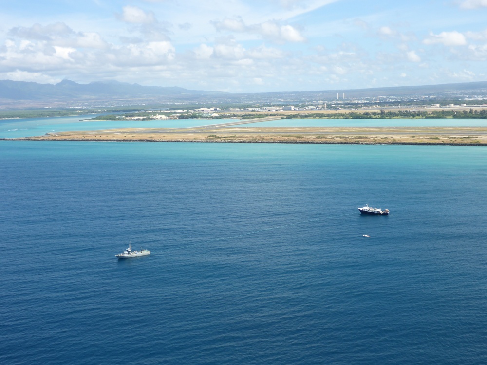 Coast Guard conducts overflight of Sea Goddess off Honolulu